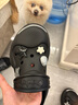 Ouder开口笑洞洞鞋 夏季男女鞋厚底增高沙滩鞋星光黑大头鞋凉拖鞋 星光黑 脚宽脚背高建议拍大一码哦 35 女码 实拍图