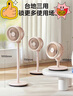 美的（Midea）【清新简约】家用定时空气循环扇摇头立式电风扇轻音节能落地扇宿舍桌面小型风扇空调伴侣FGA24TYR 实拍图