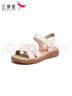 红蜻蜓闰月妈妈凉鞋夏季软底防滑中老年凉鞋不累脚女鞋WJK24842 米白 36 实拍图