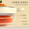 COOKSS婴儿辅食碗恒温注水保温碗316不锈钢宝宝婴幼儿吃饭儿童餐具浅蓝 实拍图