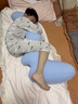 南极人（NanJiren）睡觉抱枕女生睡觉专用夹腿侧睡长条抱枕靠枕床上靠背垫玩偶午睡枕 蓝色【人体工学抱枕】 95cm*35cm 含枕芯 小号 实拍图