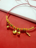 老庙黄金吊坠女足金胖福小金坨金项链小胖福送女友宝宝生日周岁百日礼 胖福衣食无忧宝宝项圈约1.42g 实拍图