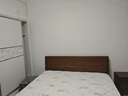 原始原素全实木床现代简约小户型夜灯橡木大板床卧室双人床原木风L701D 【低体-黑胡桃色】1.8*2.0m单床 大板床 实拍图
