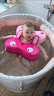 贝恩拉儿童游泳圈0-3岁 婴儿免充气防侧翻泳圈宝宝洗澡玩具装备水上用品 甲壳虫粉红色【3个月-3岁】 实拍图