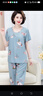 古今（GUJIN）春新品家居服睡裤中老年妈妈睡衣女棉绸宽松大码可外穿套装3XL 实拍图