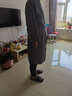 竹一百浴袍 纯棉吸水浴衣简约家居汗蒸服华夫格男女睡袍 灰色 L码 实拍图