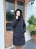 波司登2025新款羽绒服女款中长款90绒商场同款运动休闲外套B250246064DS 黑色|8056 S 160/84A 实拍图
