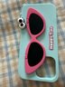 杜梵纳 日韩硅胶搞怪墨镜翻盖镜子适用苹果15promax手机壳iphone14promax新款13少女14情侣12创意防摔壳 搞怪墨镜表情  iPhone 16 Pro Max 实拍图