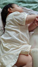 舒贝怡2件装婴儿衣服夏季薄款新生儿连体衣短袖哈衣儿童爬服黄色66CM 实拍图