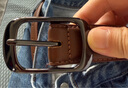 啄木鸟皮带女牛皮韩版装饰休闲真皮腰带女简约百搭针扣裤带送人生日礼物 枪色扣头棕色带身【正品礼盒装】 100cm 实拍图