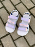 安踏儿童运动凉鞋女大童2025夏季透气魔术贴露趾沙滩鞋A22326962I 实拍图