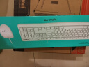 罗技（Logitech）MK120 键鼠套装 有线键鼠套装 办公键鼠套装 电脑键盘 USB即插即用 全尺寸 白色 实拍图
