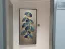 入户玄关装饰画轻奢奶油风中式客厅走廊过道背景墙挂画竖版墙壁画 杏福美满爆款 40宽*80高水晶面 黑色铝合金框 实拍图