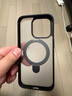 绿联 适用iPhone15Pro手机壳 苹果15pro磁吸壳 磁环支架 MagSafe无线充电保护套 防摔 黑色 实拍图