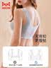 猫人软支撑内衣女大胸显小背心式文胸无痕无钢圈性感聚拢运动胸罩白L 实拍图