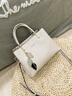 CALWAN KEODH牛皮包包女单肩手提轻奢时尚斜挎妈妈包高级感生日礼物送女友老婆 【米白色】高颜值大容量实用走心女生闺蜜 实拍图