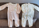 全棉时代婴儿衣服新生儿双面柔感纯棉连体衣宝宝四季包屁衣 白+轻舞66码 实拍图