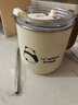 美厨（maxcook）水杯咖啡马克杯 304不锈钢杯子带盖家用办公室泡茶430ml 白色熊猫 实拍图