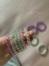 电话线夏天清新百搭韩式少女高品质葡萄椰椰波点日常发绳耐用 电话线手环发圈-10件套随机发 实拍图