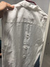 初语莱赛尔醋酸长袖衬衫女夏季新款后开叉设计感衬衣宽松上衣 白色  S 实拍图
