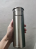 JRINKTEEA茶水分离保温杯316不锈钢无缝内胆泡茶杯男士焖茶杯户外喝茶杯 钢本色升级款Q9带隔档500ml 实拍图
