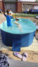 梦多福免充气游泳池家用儿童泳池成人大型折叠戏水池支架户外小孩游泳桶 2.1米天竺蓝【入门套餐】游泳圈限时送 家庭室内加厚海洋球池室外玩沙池 实拍图