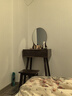 贤舍家具 梳妆台实木卧室小型化妆台60带灯北欧原木80cm梳妆柜简约化妆桌 胡桃色【单抽无灯】60cm送妆凳 实拍图