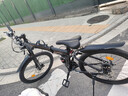 凤凰（Phoenix） 凤凰自行车可折叠山地车路虎男士成年人变速女式越野公路单车 条轮消黑/折叠双避震/全竞速轴承 24寸27速【参考：138-168cm】 实拍图