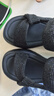 他她TATA休闲运动凉鞋女鞋厚底舒适沙滩凉鞋2025夏季7G304BL5黑色 36 实拍图