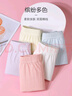 浪莎女童安全裤儿童内裤女孩幼儿防走光平角打底裤头宝宝透气小朋友 紫色+粉色+白色 3条 120  建议体重31-36斤 实拍图