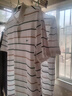 杉杉（FIRS）条纹翻领短袖T恤男2025夏季新款弹力清爽舒适POLO减龄t恤衫631 本白 3XL (190) 实拍图
