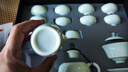 苏氏陶瓷（SUSHI CERAMICS）翡翠玉功夫茶具套装羊脂玉陶瓷三才盖碗青瓷茶壶礼盒装节日礼物 实拍图