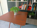 裕邻折叠桌餐桌家用饭桌小户型阳台茶桌电脑桌书桌麻将桌YLZ36 胡桃木纹【折叠方桌】-80cm 实拍图