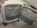 多运MULTICARRY宝妈行李箱拉杆箱旅行箱登机箱可坐可骑前开盖次日达可充电PRO款 Pro浅云白 赠pro专用立体护围垫 20英寸 -适用短途【可登机】 实拍图