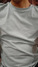 京东京造t恤男短袖男士t恤衫夏季衣服男装白小T男女苏超定制雾蓝色M 实拍图