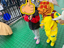 lemonkid儿童雨衣男童女宝宝雨披小学生雨具 乐奇喷火龙连体 XL 实拍图