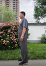 罗蒙爸爸夏季套装新中式唐装男装中老年人爷爷冰丝短袖衣服父亲节礼物 深灰色套装 【上衣+裤子】 XL (42) 【建议155-170斤】 晒单实拍图