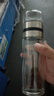 斐月伽茶杯茶水分离杯子玻璃杯泡茶杯高硼硅玻璃杯男士高档双层玻璃杯 大号双层450ml 实拍图