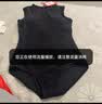李宁（LI-NING）泳衣女士连体三角专业训练游泳衣速干防晒竞速游泳装备0951黑XXL 实拍图