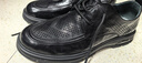 百丽打孔透气休闲皮鞋男夏季真皮缓震按摩商务鞋A1111BM3 黑色系带A1111 40 (250mm) 实拍图