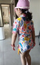 361°儿童泳衣女童可爱印花短袖连体游泳衣中小童女孩夏季速干泳装 实拍图