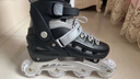 斯威（SWAY）轮滑鞋儿童溜冰鞋男女童套装初学者专业旱冰鞋滑冰闪光滑轮直排轮 黑护具头盔【硬壳防撞】八轮全闪 L (适合12岁-成人)日常鞋码36-40 实拍图