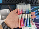 得力(deli)彩色直液笔套装 0.5mm全针管学生签字笔中性笔 水笔走珠笔 笔记宝藏 8支/盒S855 实拍图
