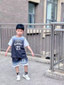 G.DUCKKIDS童装男童篮球服套装2024新款儿童夏装两件套夏季大童运动速干衣服 23号蓝色 140码身高130-140cm年龄9-10岁cm 实拍图