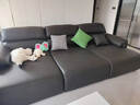 班派（banpai）政府补贴零靠墙大象耳朵真皮电动功能沙发床头层牛皮沙发意式极简 2.8米三人位【无线遥控电动】 舒享版：环保真皮+硅胶棉+4CM紫罗兰 实拍图