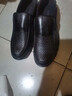 皮鞋男士夏季凉鞋镂空透气休闲鞋商务软底真皮牛皮洞洞爸爸防滑鞋 黑色夏款 41 (255mm) 实拍图