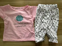 G.duck小黄鸭女童夏季纯棉短袖长裤套装婴幼儿衣服宝宝洋气t恤防蚊裤子 粉色套装【一棵树】 80 cm 实拍图