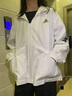 adidas休闲宽松舒适连帽夹克外套女装阿迪达斯官方轻运动 白/黑色   XS 实拍图