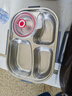 美厨（maxcook）304不锈钢饭盒 微波炉饭盒4格保温学生饭盒配餐具1.6L灰MCFT9760 实拍图