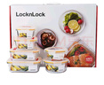 乐扣乐扣（LOCK&LOCK）耐热玻璃保鲜盒微波炉饭盒上班族便当盒学生水果饭菜餐盒6件套 实拍图